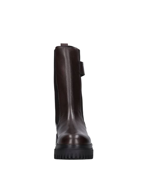Leather ankle boots EMANUELLE VEE | 432M-500-10-SAX-/DKBROMARRONE